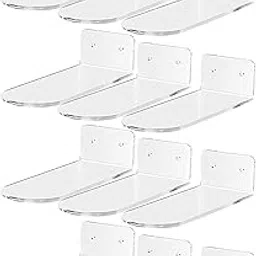 Feeling Well Shoe Rack Stand organizor Space Saver for Home Shop Wall Mounted Shelf Shoe Rack Display Holder(4 inch Length- Pack of 12, Transparent)-picture-16