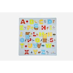 Wooden Capital Alphabets Letters Learning Educational Tray Toy for Kids, Pre-School Learning Kit, Colorful Learning Letters Alphabets Board Unisex Children-image-15