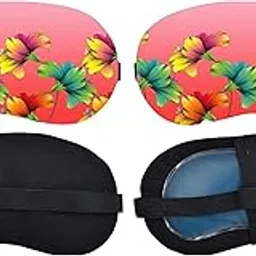 Samtrish Cotton Sleep Eye Mask for Side Sleepers Men&Women | Zero Pressure Eye Cover | Light Blocking Patented Night Blindfold | Soft Travel Eye Shade with Free Ear Plugs (Full Design 52) | Pack of 2-picture-54