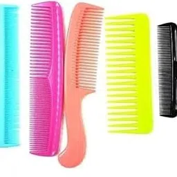 Hair Comb Set of 5 for Men & Women, Durable Plastic Hair Comb for All Hair Types – Detangling, Styling & Grooming Combo Pack (Color May Vary)-picture-21