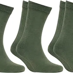 vdangi Indian Army Socks Men Women Organic Cotton Full Length Calf Dark Green (Olive Free Size) - Pack of 3 Pairs-picture-54