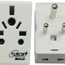 hi plasst pins n plugs Hi-Plasst Universal Travel Adapter with Type-D Plug | Multi-Country Adapter for US, UK, EU, and 150+ Countries | Built-in Fuse, LED Indicator, and Fire-Resistant Design for Imported Devices |Pack of 2-picture-28