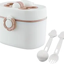 MAHNTMART Baby Formula Dispenser with Scoop & Leveller, Foodgrade Pp Double Layer Anti-Leak Milk Powder Dispenser Container, Baby Snack Storage Container for Outdoor Travel, 410ML (Multicolor)-picture-32