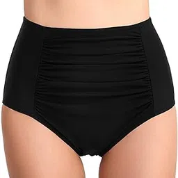 High Waisted Bikini Bottoms for Women Swim Bottom Tummy Control Swimsuit Bottoms-image-55