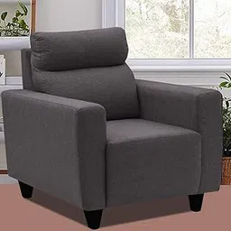 CASASTYLE Emiloy 1 Seater Fabric Sofa Set (Dark Grey)-picture-13