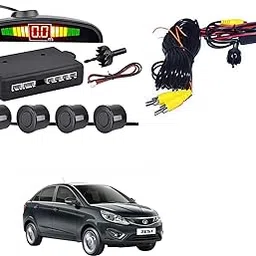 Auto Addict CAR Reverse Parking System Combo Black Parking Sensor with Reverse Parking Camera for Tata Zest-image-59