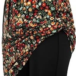 Women's Stretchy Knee Length Skirt Athletic Skort Drawstring Waist with Pockets-image-2