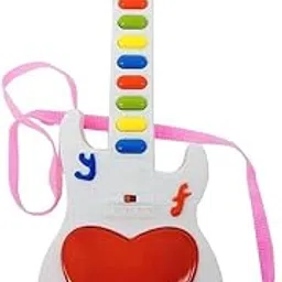 ANG� Mini Musical Guitar Instrument with Sound & 3D Lighting Learning Toy for Kids, Boys (Color May Vary) (Mini Guitar)-picture-48