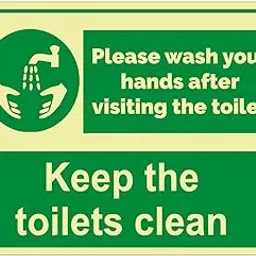 999Store office supplies sunboard hand your wash sticker signage sign board green (30x22.5 Cm)-picture-34