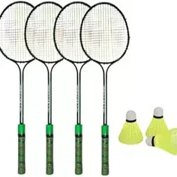 Generic 4 Pc Double Shaft Racklet with 3 Pc Nylon Shuttle (Badminton Kit)-picture-31