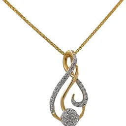 joyalukkas Pride Diamond Collection 18K Yellow Gold and Diamond Pendant-picture-12