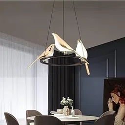 BrightLyt 3 Birds Chandelier Hanging Lights for Living Room, Hanging Jhumar Lamp for Drawing Room & Home Decorative Jhoomar-picture-28