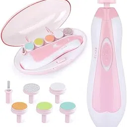Carzillion Baby Nail File Grinder Set Safe Nail Trimmer Kit Fingernails Care Manicure 6-in-1 Set for Kids Safe Effective Baby Manicure Tools (Multicolor 2)-image-49