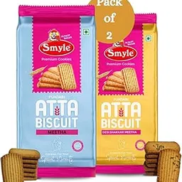 Smyle | Punjabi Atta Biscuits | 600G Combo Offer (Meetha+Shakkar) | Whole Wheat Biscuits | Healthy Digestive Atta Cookies | Net Weight 300G Per Tray (Pack Of 2 Trays)-picture-13
