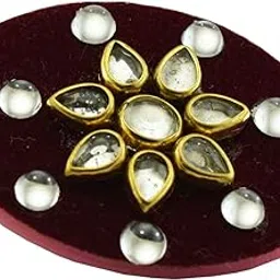 vidhya kangan Handmade Fancy Stone stud Work Saree pin Brooch for Women Jewellery Latest Stylish Crystal Unisex Floral Shape Brooch for Women/Girls (sku-bro1762)-picture-48