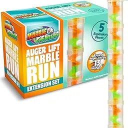 Marble Genius Auger Lift Extension, Marble Run Accessory Set Adds 13 Inches to Lifts for Additional Marbles Racing Fun, Motor & Batteries Not Included, for Ages 5 and Above, Neon-picture-24