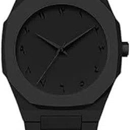 rkp Aura Men's Watch with Arabic| Minimalist Analog Watch | Matte Black Fabric Band | Arabic Numerals Dial | Casual Ceramic Strap Watch for Men & Boys (Black)-picture-31