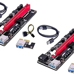 UJEAVETTE PCI-E VER 009S 1x to 16x Graphic Extension USB 3.0 Adapter Black 2X-image-13