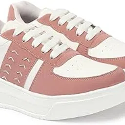 Women's Lace-Up Sneakers Running, Walking Shoes for Women's | Pu Material | Airmix Sole-picture-34