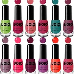 Volo Best Affordable Gloss Nail Polish Combo 12 Pcs Full Year Collection(Green, Magenta, Peach, Pink, Green, Pink, Nude, Pink, Wine, Plum, Coral, Pink) 60 ML-image-96