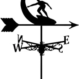 SECRET DESIRE™ Metal Weathervane Vintage Retro Iron Art Ornament for Courtyard Terrace Deck Surfing-image-65