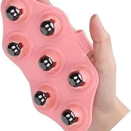 Emcapt 3D 7 Roller Massager Manual Hand Roller Glove With Balls 360 Rotation Ball Muscle Relax Slimming Massage Glove Full Body Finger Roller Ball Massage Roller(Massage Roller),Multicolour image 1