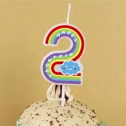 Number Candles 2 Year Birthday Party Unicorn Multicolour Cake Decoration, Second Anniversary Celebration, Size - Height 5 CM x Width 3 CM-picture-21