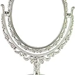 BNF®Tabletop Makeup Mirror Vintage Desktop Stand Mirror for Hotel Vanity Bedroom Silver Oval|Health & Beauty | Makeup | Makeup Tools & Accessories | Makeup Mirrors-picture-38