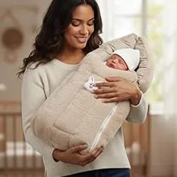Seezons Baby Sleeping Bag, 0-6 Months, Fur Exterior with Cotton Inner, All Seasons, 73 x 48 cm-picture-20