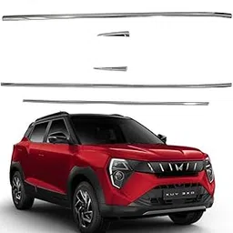 DS ENTERPRISE Lower Window Garnish Chrome for Mahindra Xuv 3XO All Models - Chrome Color (Pack of 6) image 1