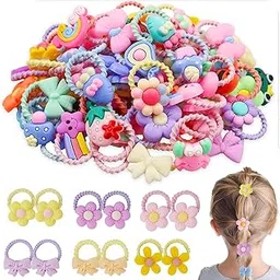 CoolShef 30 Pcs Hair Accessories for Kids Girls - Colorful Rubber Bands, Cute Ponytail Holders, Baby Girl Headwear, Elastic Loops, Soft Ties, Adorable Toddler Essentials image 1