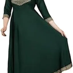 Women's 3/4th Sleeves and Hem Lace Border Ankle Length Kurti-picture-19