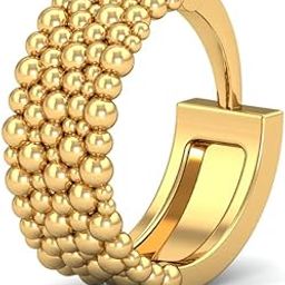 kuberbox 14K/18K Yellow Gold Bubbly Nose Ring for Women (Piercing Required)-picture-5