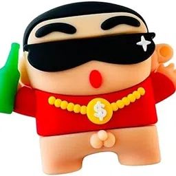 Techmount Compatible with Airpods Pro GEN-2 (2022) Case Cover Silicone Cartoon Character 3D Cover Wtih 360° Protection Airpods Pro 2 Cover Case (NOT for Any Other AIRPODS) (Rich Shinchan)-image-14