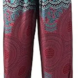 whitewhale Women's Harem Hippie Boho Yoga Palazzo Casual Pants-picture-33