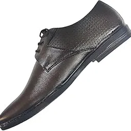 agadi Men’s Brown Formal Derby Shoes | Stylish Lace-Up PU Leather Office Shoes for Men | Comfortable Business Footwear-picture-33