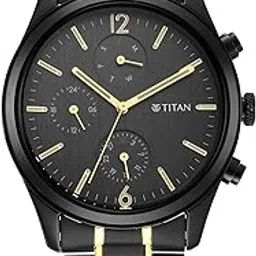 titan Black and Gold Gray Dial Analog Stainless Steel Strap Watch for Men-NS1805KM03/NT1805KM03-picture-12