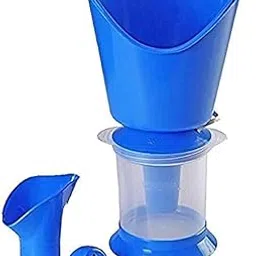 Bojini 3-in-1 Steam Inhaler and Vaporizer with Multiple Attachments, Facial Steamer for Cold, Cough and Congestion Relief, Blue and Clear-image-88