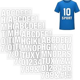 5 Pcs 2 Inch Sticker for Clothes, Iron On Letters for Clothes, Personalized Iron On Transfers for T Shirts, DIY Patches for Fabric, Custom Labels for Clothes and Bags（White）-picture-49