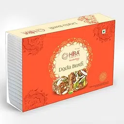 HIRA SWEETS Doda Burfi (500gm) | Fresh Indian Traditional Mithai | Burfi | Diary- Based Dessert | Finest Cashews & Almonds | Indian Sweets | No Added Colours or Preservatives | Festive Sweet Gift Box-picture-11
