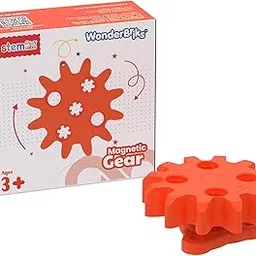 WONDERBRIKS™ Magnetic Gear (Ages 3+) | Pinata Fillr - On-The-go Travel Toy - Fidget Toy - Kids - Screen Free - Game Night - Portable - Refrigerator Magnet | Return Gift - Boys Girls-image-98