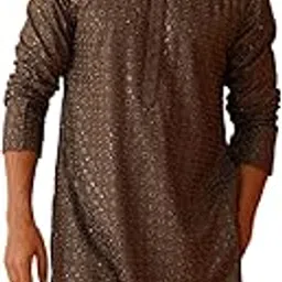 jompers Embroidered Chikankari and Sequence Kurta Set For Men-picture-44
