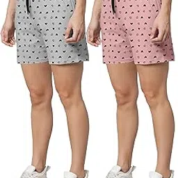 Women's Regular Shorts | Ultra-Soft Fabric | Elastic Waistband for Comfort | Trendy Design for Casual Nightwear| Pack of 1-image-93