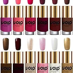 Volo Luxury Super Shine Nail Polish Set of 12 Vibrant Shades (Bright Plum, Pink Mania, Moon Magenta, Wine, Metallic Maroon, Chocolate Brown, Brown Coffee, Maroon, Chrome Rust)-image-6