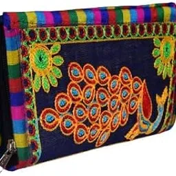 Sunesh Creation Traditional Handcrafted Jaipuri gujrati Clutch or Purse for Women & Girls-image-12