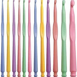 SKINPLUS 12 pcs Lightweight Crochet Hooks Ergonomic Plastic Crochet Needles Set DIY Yarn Weaving Tools Knitting Kit for Crochet Loves to Make Socks, Hat, Scarf, Bag, Cap-picture-38