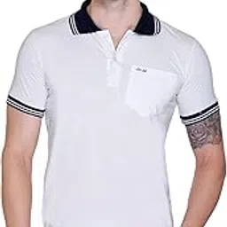 dee fab Deefab's Stylish Polo T-Shirt with Patch Pocket for Men-picture-20