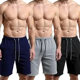 boffi ... Men's 100% Cotton Regular Shorts Sporty Fit 3 Colour Pack of 3-picture-17