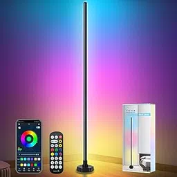 EVOZA Floor Lamp RGBW, LED Floor Lamp with APP, IF Remote Control, Music Sync, Timer and 16 Million DIY Colors, Smart Corner Light for Gaming Rooms Bedrooms image 1