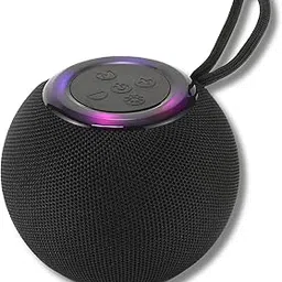 VEROX Wireless Portable Bluetooth Speaker with Stereo Supper bass Woofer Fabric Speaker, Built-it Mic, Bluetooth 5.3, Multi Speaker Pairing, Supports AUX Port, USB, FM & Type C Charging- Black-image-55